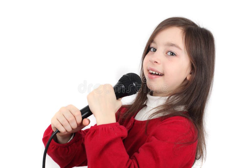 Pretty little girl singing