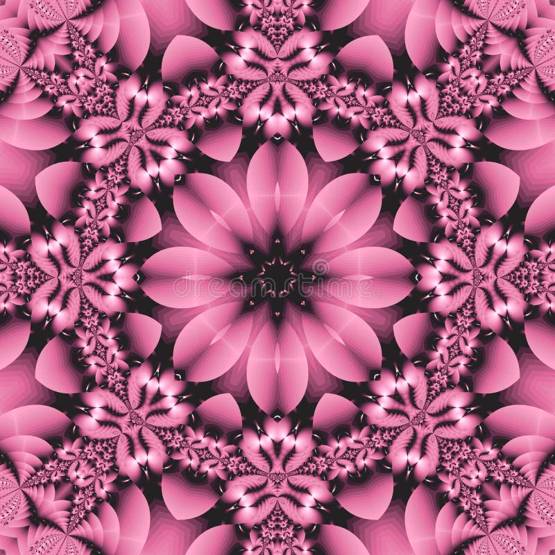 Pretty pink floral mandala