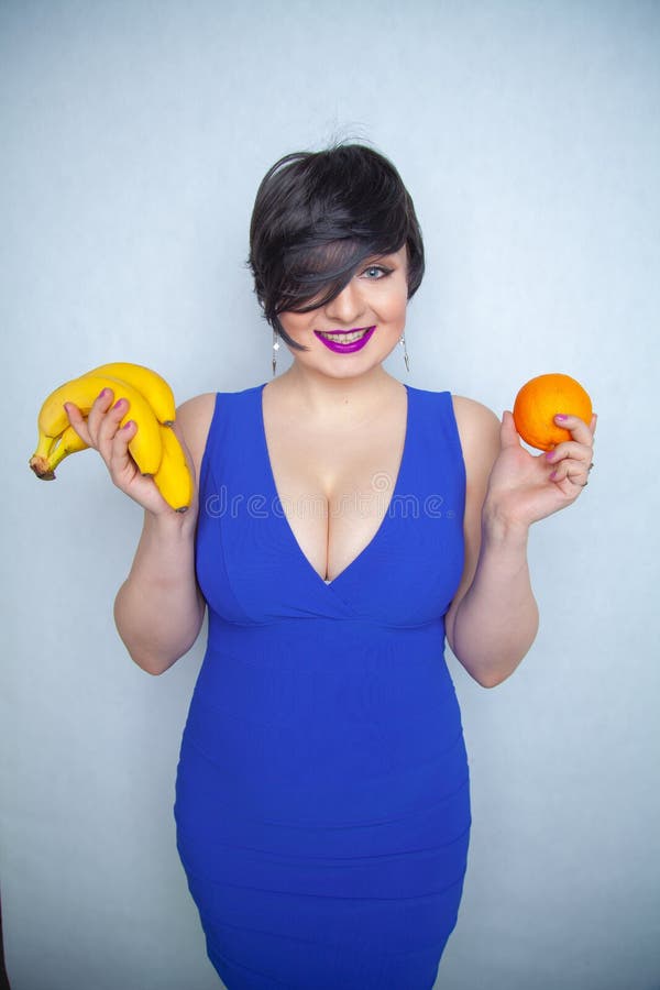 Bananas Boobs Concept Topless Female Breasts Hidden Censored