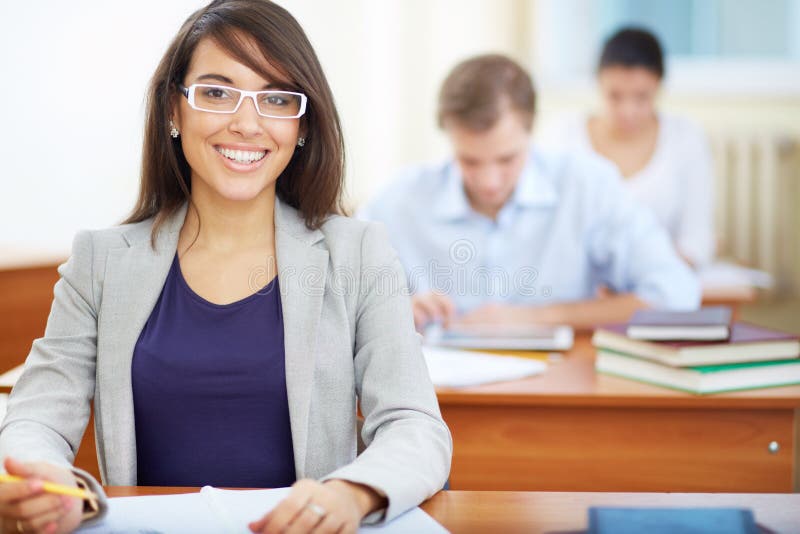 Pretty student stock images