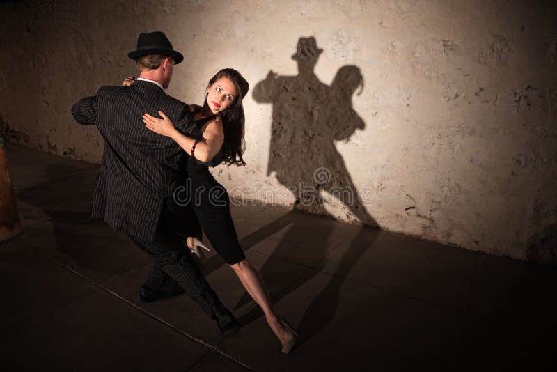 Pretty Tango Dancer with Partner