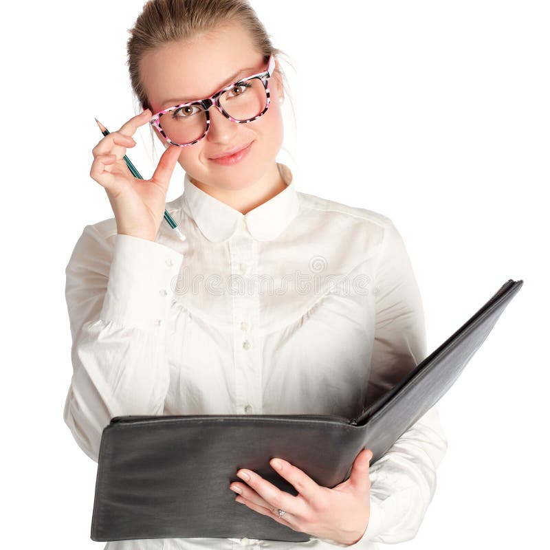 Strict Teacher Sitting in Armchair Stock Image Image of beautiful