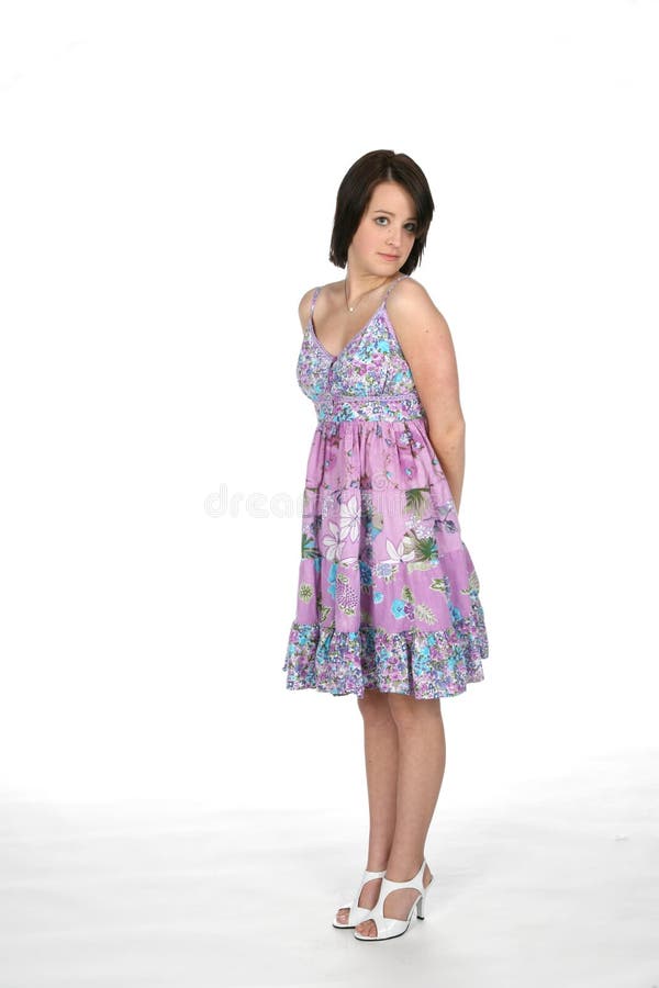 Pretty teen in dress