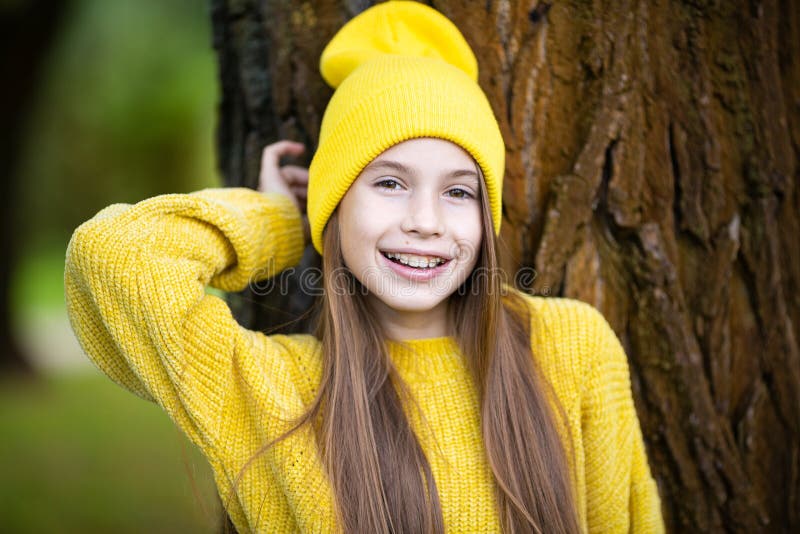 Pretty Teenage Girl Wearing Braces Smiling Cheerfully Dressed in Bright ...