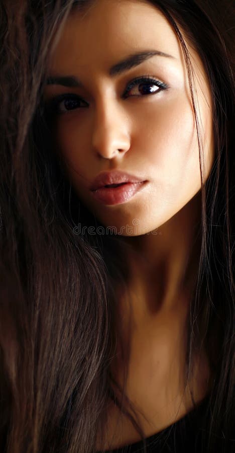 Pretty woman stock photo. Image of eastern, close, studio - 7836424