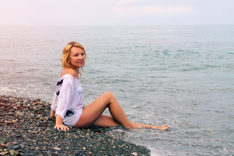 Pretty woman on beach