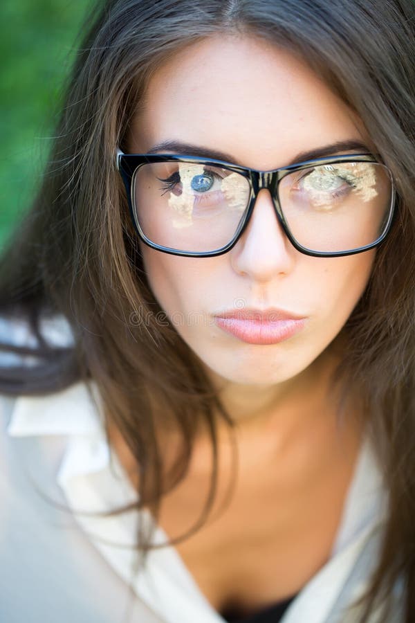 Pretty Woman In Glasses Stock Image Image Of Lady Career 61304663