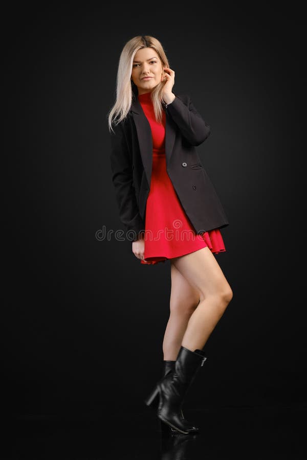 Black Jacket Posing Stock Photo ...