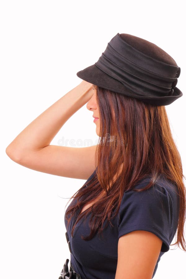 Pretty Young Woman in a Hat Stock Photo Image of