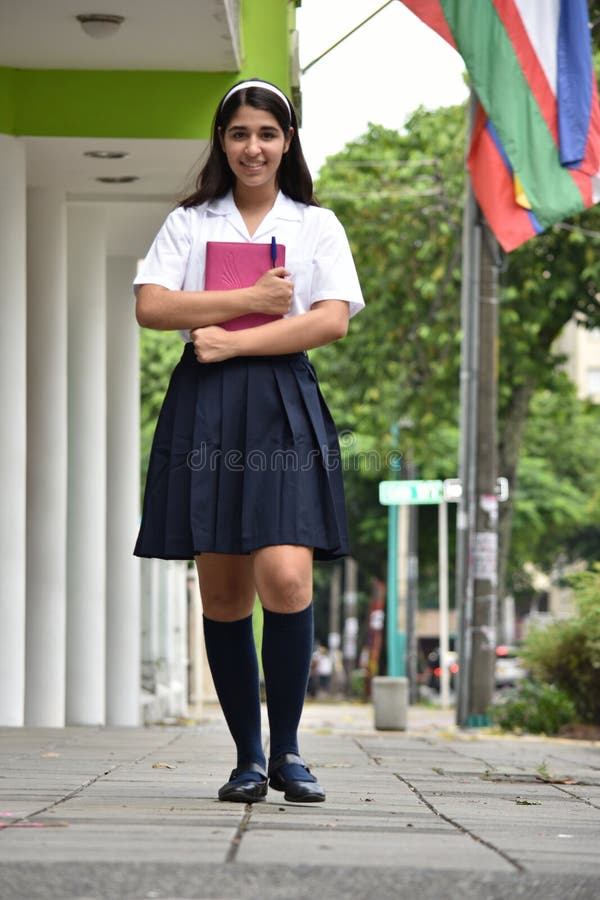 Happy Female Teen International Student Stock Photo - Image of positive ...