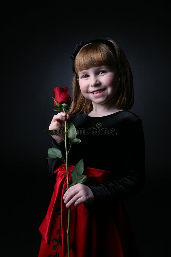 Girl With Red Rose Picture. Image 1162700