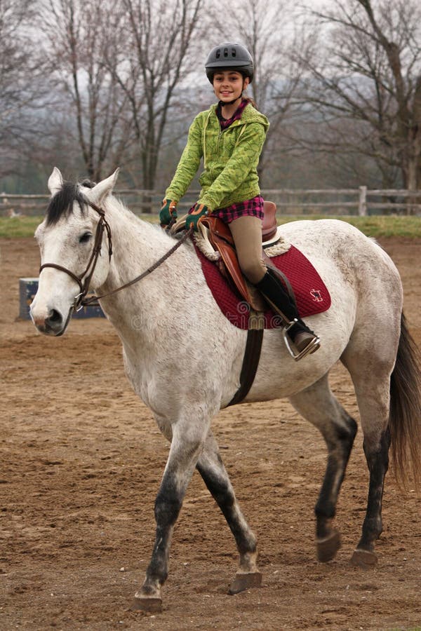 Download Pretty Young Girl Riding Horse Royalty Free Stock Photos ...