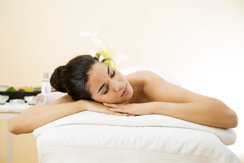 Pretty Young Woman Having Massage Stock Photo Image of care, beauty