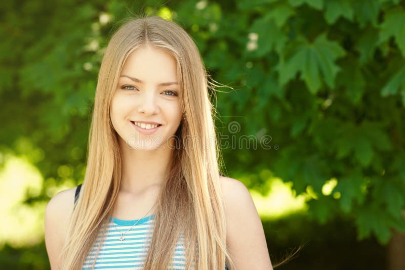 Woman with Perfect Teeth and Smile Looking You Stock Photo - Image of ...