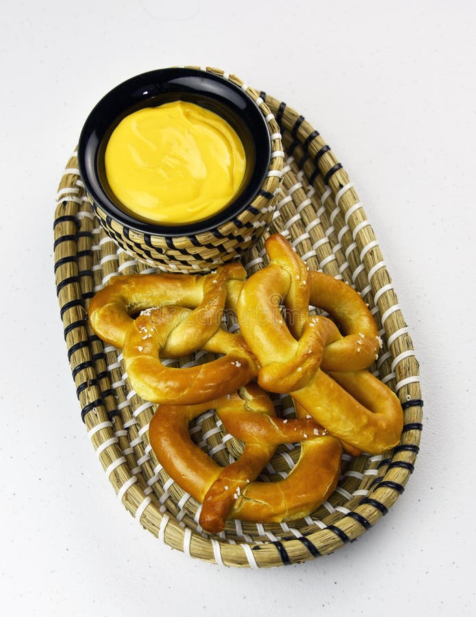 Pretzel with Cheddar Cheese Stock Image Image of spicy, meal 67397505
