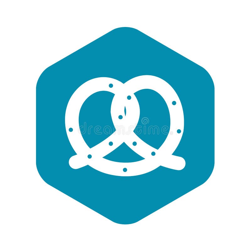 Pretzel icon, simple style