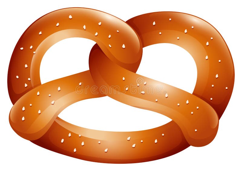 Pretzel with salt on top stock vector. Illustration of snack 58648890