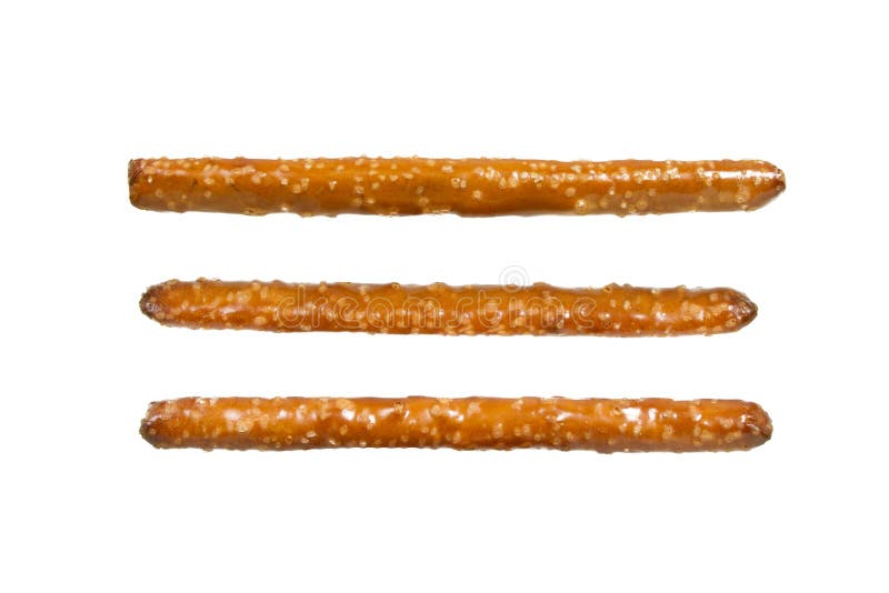 Pretzel Sticks Isolated On A White Background Stock Image Image of