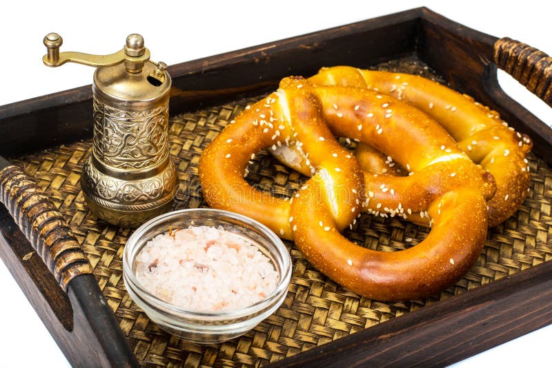 Pretzels traditional German beer snack stock photo Pretzels traditional German beer snack stock photo