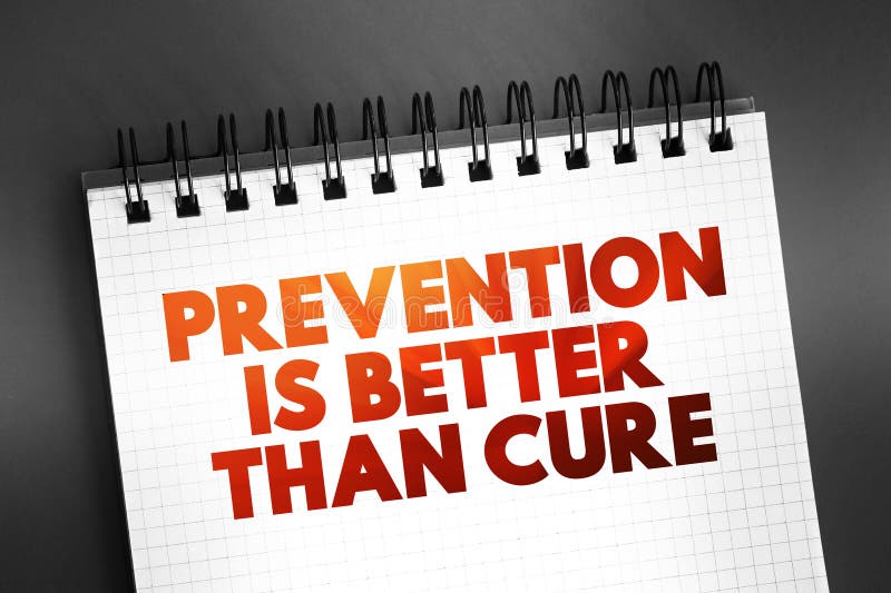 Prevention is Better Than Cure Text Quote on Card, Concept Background