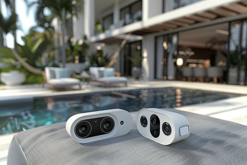 Preventive alerts in smart homes are managed through intelligent home systems and networks, facilitating robust automated security royalty free illustration