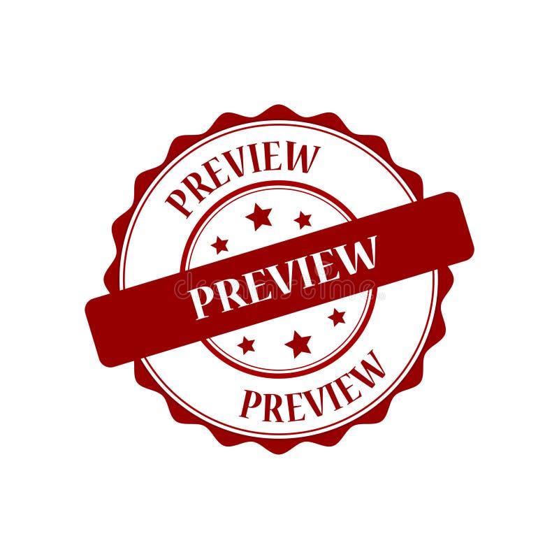 Preview stamp illustration stock vector. Illustration of round - 107127848
