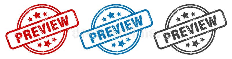 Preview stamp on white stock vector. Illustration of scrutiny - 124381160