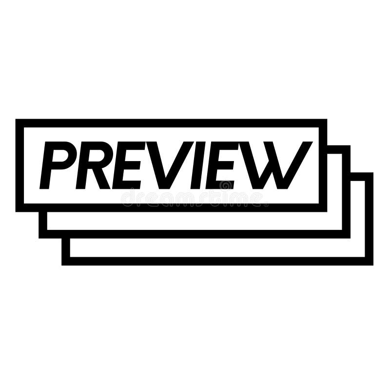 Preview stamp on white stock vector. Illustration of assessing - 124217882