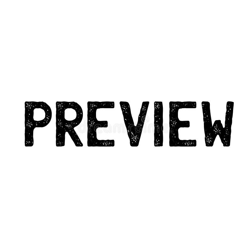 Preview stamp on white stock vector. Illustration of scrutiny - 124381160