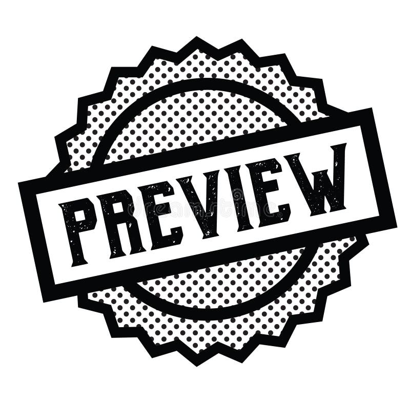 Preview stamp on white stock vector. Illustration of scrutiny - 124381160