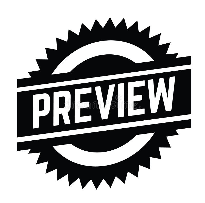 Preview stamp on white stock vector. Illustration of reviewing - 124381142