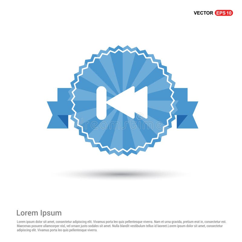 Previous, back icon stock illustration