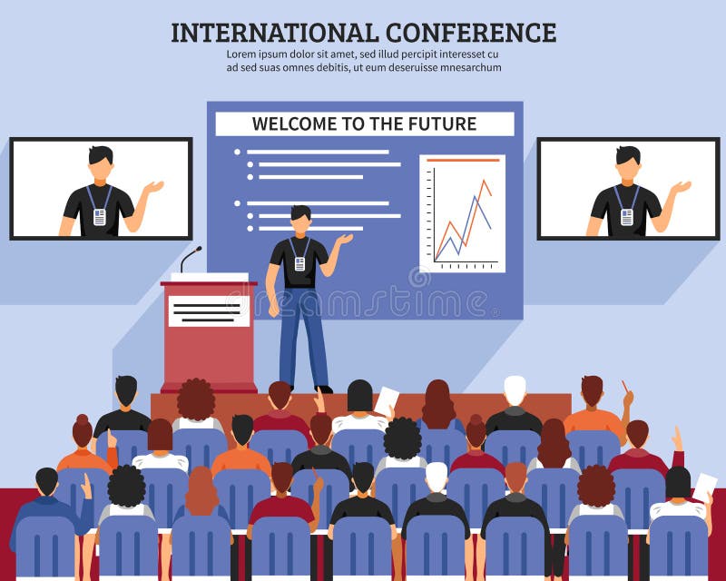 Prezentaci sala konferencyjnej skład ilustracji Prezentaci sala konferencyjnej skład ilustracji