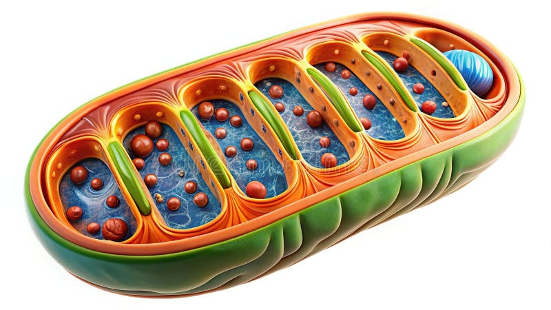 Prezentacja Powerhouse of the Cell A Szczegółowa ilustracja Mitochondriów ilustracji