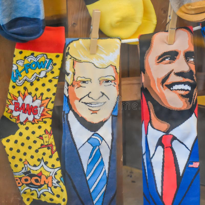 Prezydent Trump i prezydent Obama Socks zdjęcia royalty free Prezydent Trump i prezydent Obama Socks zdjęcia royalty free