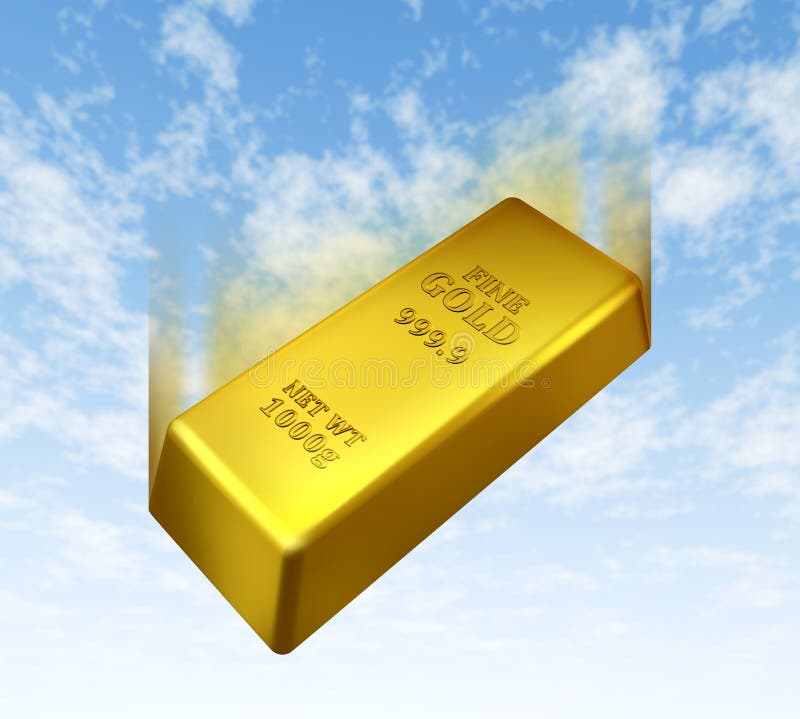 Prezzo di caduta di oro illustrazione vettoriale Prezzo di caduta di oro illustrazione vettoriale
