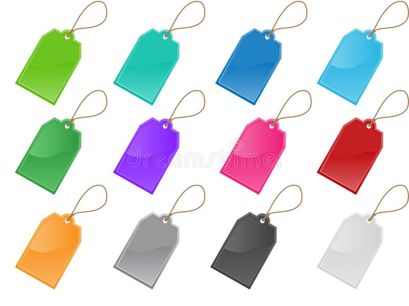Price and labels tag set vector illustration