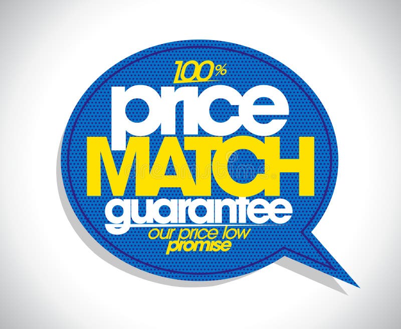 100% price match guarantee speech bubble. vector illustration