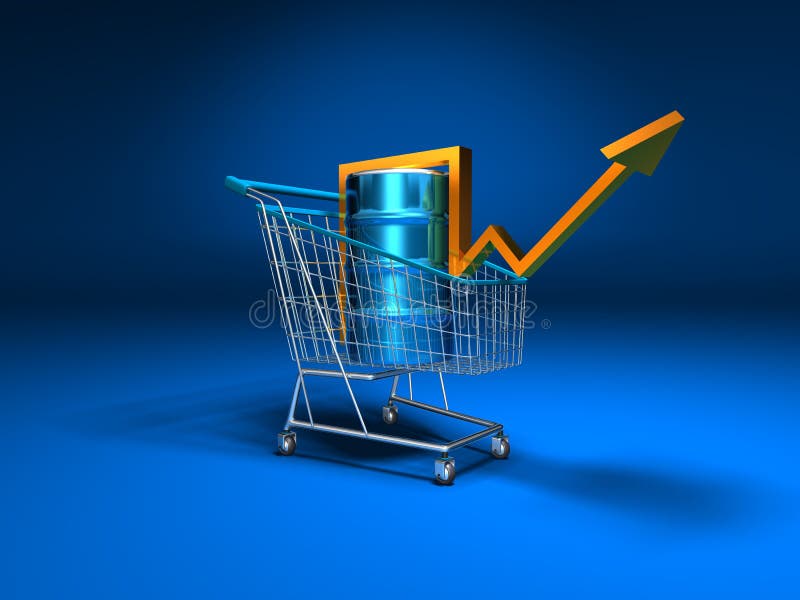 Price of oil going up stock illustration. Illustration of dollar 5213487