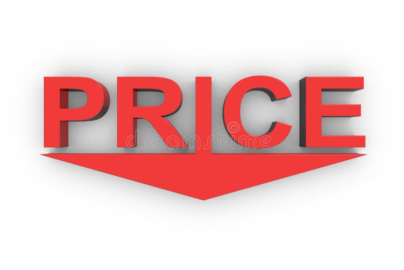 Reduce prices. Price reduction Illustrator.