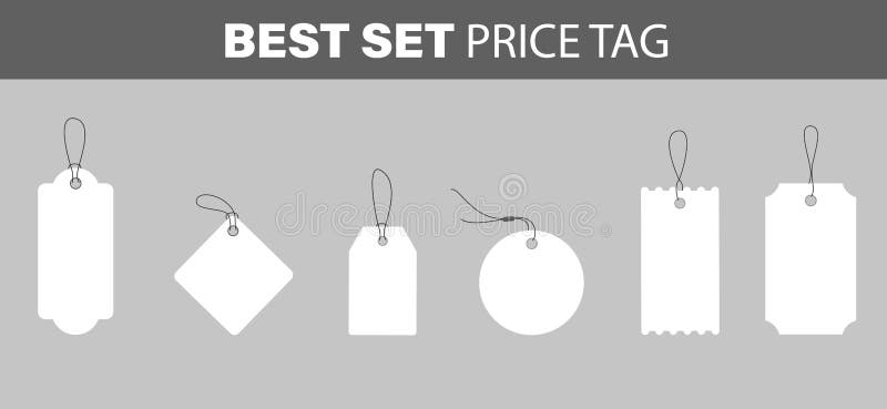 Collection of price tags stickers labels Vector Image