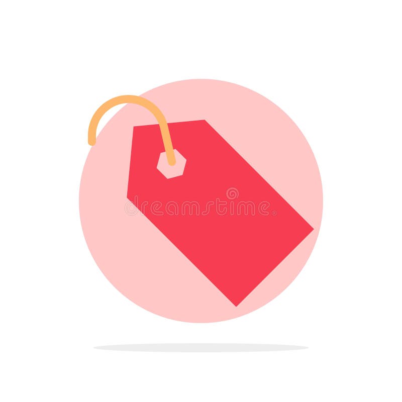 Price, Tag, Label, Ticket Abstract Circle Background Flat Color Icon