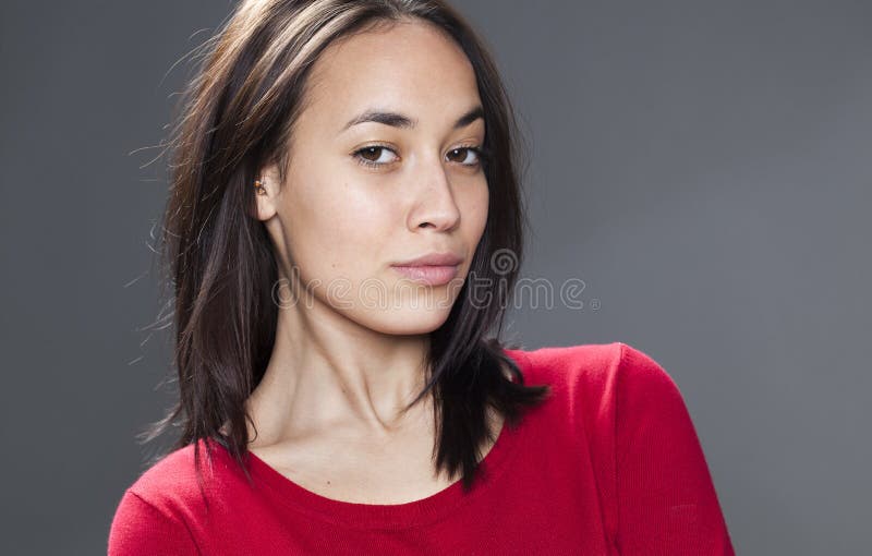 Pride and arrogance for young multiethnic girl royalty free stock image Pride and arrogance for young multiethnic girl royalty free stock image