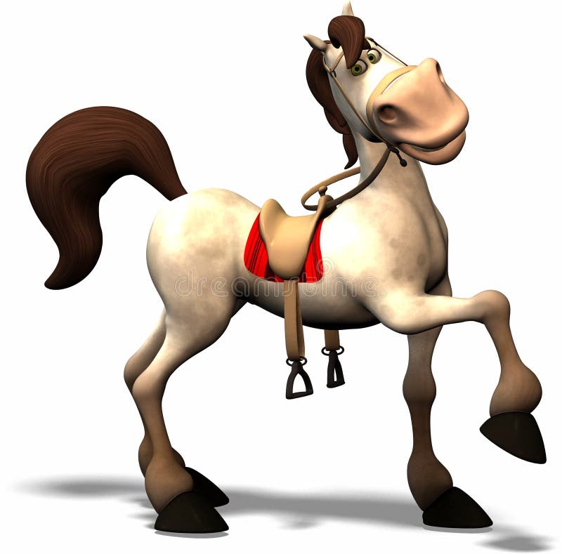 Pride cartoon horse stock illustration. Illustration of saddle - 636433