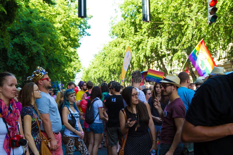 Pride Day Gay Parade In Budapest Hungary Editorial Photo Image Of