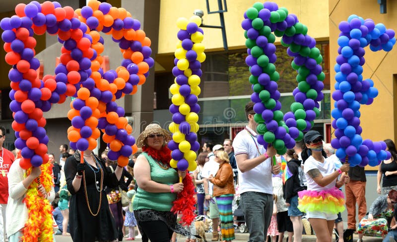 Pride Parade Balloons stock afbeelding Pride Parade Balloons stock afbeelding