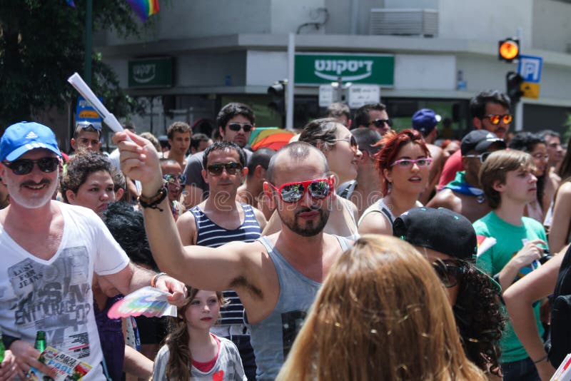 Pride Parade en Tel Aviv 2013 fotos de archivo Pride Parade en Tel Aviv 2013 fotos de archivo