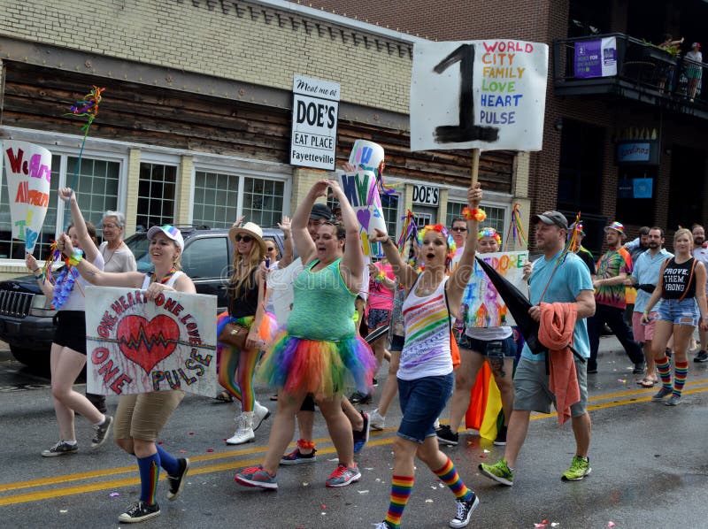 Pride Parade Fayetteville AR 2016 Editorial Photo - Image of bisexual ...