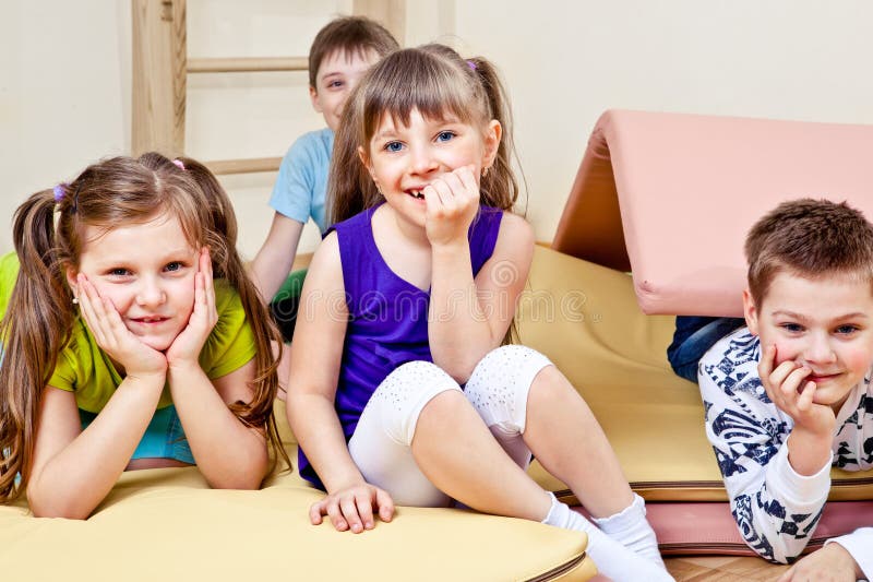 Primary school stidents royalty free stock photography