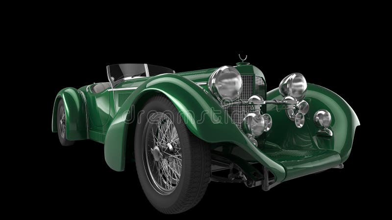 Primer automotriz del vintage del verde menta ilustración del vector Primer automotriz del vintage del verde menta ilustración del vector